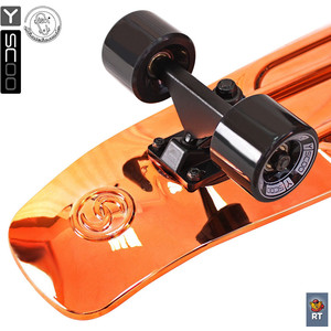 фото Скейтборд rt 402h-o big fishskateboard metallic 27'' винил 68,6х19 с сумкой orange/black