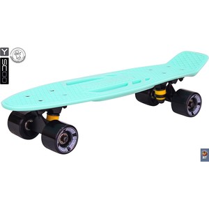 фото Скейтборд rt 405-a skateboard fishbone с ручкой 22'' винил 56,6х15 с сумкой aqua/black