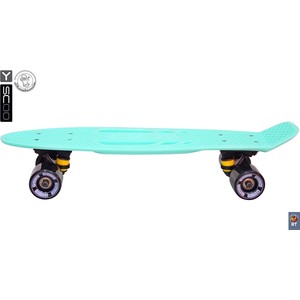 фото Скейтборд rt 405-a skateboard fishbone с ручкой 22'' винил 56,6х15 с сумкой aqua/black