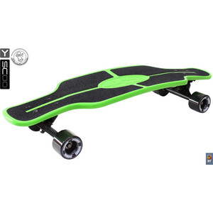 фото Скейтборд rt 408-g longboard shark tir 31'' пластик 79х22 с сумкой green/black