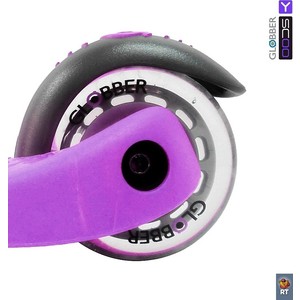 фото Самокат 3-х колесный y-scoo rt globber my free fixed purple с блокировкой колес