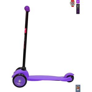 фото Самокат 3-х колесный y-scoo mini a-5 simple цв. purple с цветными колесами