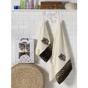 

Набор из 2 полотенец Vevien Leopar махра (50х90/70х140) (9012 кремовый), Leopar махра (50х90/70х140) (9012 кремовый)