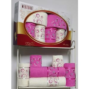Набор из 6 полотенец Merzuka Prestij махра (30х50-2/50х90-2/70х140-2) (8428 светло-розовый) Набор из 6 полотенец Merzuka Prestij махра (30х50-2/50х90-2/70х140-2) (8428 светло-розовый)