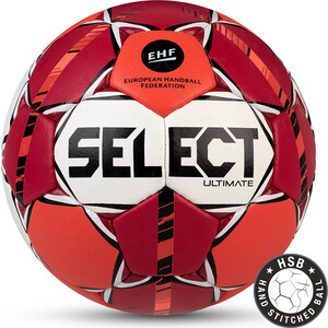 Мяч гандбольный Select ULTIMATE IHF, мяч г/б крас/оранж/бел/чер, Senior (3)