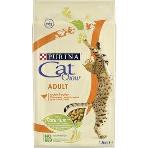 фото Сухой корм cat chow adult rich in poultry с домашней птицей для взрослых кошек 1,5кг (12309194)