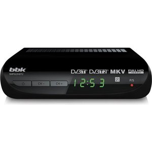 

Тюнер DVB-T2 BBK SMP022HDT2 black, SMP022HDT2 black