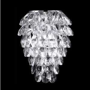 фото Настенный светильник crystal lux charme ap2+2 led chrome/transparent