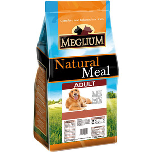 фото Сухой корм meglium natural meal dog adult для взрослых собак 15кг (ms0115)