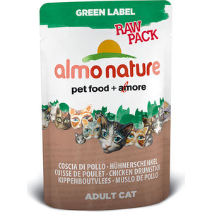 Паучи Almo Nature Green Label Raw Pack Adult Cat Chicken Drumstick с курицей Паучи Almo Nature Green Label Raw Pack Adult Cat Chicken Drumstick с курицей
