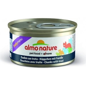 фото Консервы almo nature daily menu adult cat chunks with trout кусочки с форелью для кошек 85г (5009)