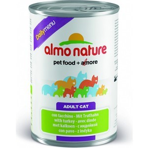 фото Консервы almo nature daily menu adult cat with turkey с индейкой для кошек 400г (5061)