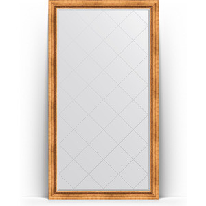 фото Зеркало напольное с гравировкой evoform exclusive-g floor 111x201 см, в багетной раме - римское золото 88 мм (by 6357)