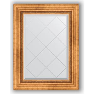 фото Зеркало с гравировкой поворотное evoform exclusive-g 56x74 см, в багетной раме - римское золото 88 мм (by 4017)