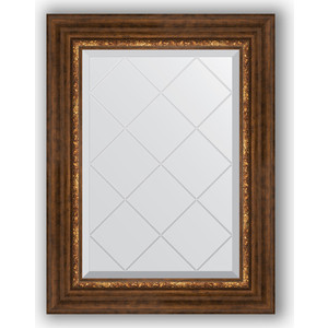 фото Зеркало с гравировкой поворотное evoform exclusive-g 56x74 см, в багетной раме - римская бронза 88 мм (by 4019)