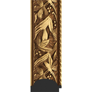 Зеркало с гравировкой поворотное Evoform Exclusive-G 59x128 см, в багетной раме - византия золото 99 мм (BY 4070)