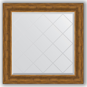 фото Зеркало с гравировкой evoform exclusive-g 89x89 см, в багетной раме - травленая бронза 99 мм (by 4333)