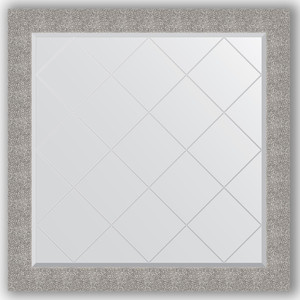 Зеркало с гравировкой Evoform Exclusive-G 106x106 см, в багетной раме - чеканка серебряная 90 мм (BY 4453)