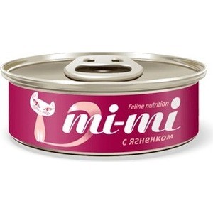 Консервы Mi-Mi Feline Nutrition с ягненком кусочки в желе для кошек 80г