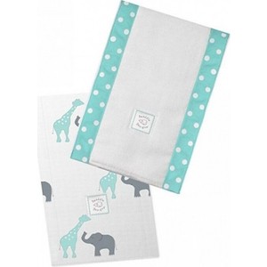 

Полотенчики SwaddleDesigns Baby Burpie Set SC Elephant & Giraffe (SD-457SC), Baby Burpie Set SC Elephant & Giraffe (SD-457SC)