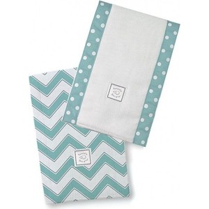 

Полотенчики SwaddleDesigns Baby Burpie Set TQ/Grey Trim Chevron (SD-451TQ), Baby Burpie Set TQ/Grey Trim Chevron (SD-451TQ)