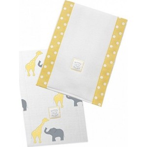 

Полотенчики SwaddleDesigns Baby Burpie Set Yellow Elephant & Giraffe (SD-457Y), Baby Burpie Set Yellow Elephant & Giraffe (SD-457Y)