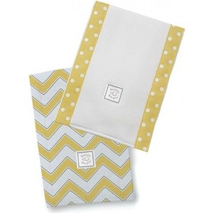 Полотенчики SwaddleDesigns Baby Burpie Set Yellow/Grey Trim Chevron (SD-451Y) Полотенчики SwaddleDesigns Baby Burpie Set Yellow/Grey Trim Chevron (SD-451Y)