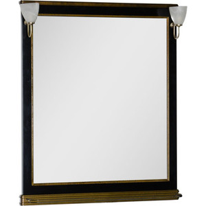 Зеркало Aquanet Валенса 100 черный краколет/золото (180294) зеркало aquanet валенса 100 краколет серебро 180297