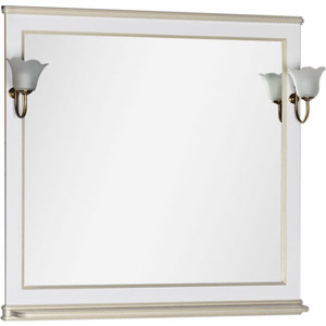 Зеркало Aquanet Валенса 100 белый краколет/золото (182647) зеркало aquanet валенса 100 краколет золото 180294