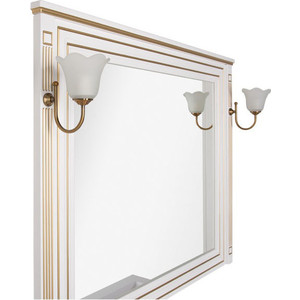 фото Зеркало aquanet паола 120 белое/золото (186105)