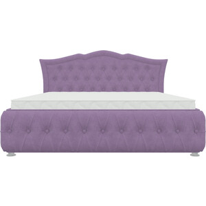Кровать двуспальная АртМебель Герда микровельвет фиолетовый кровать двуспальная мебелико герда экокожа черная