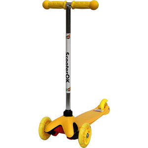 

Самокат 3-х колесный BabyHit ScooterOK желтый, ScooterOK желтый