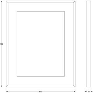 фото Зеркало в багетной раме поворотное evoform ledside со светильником 18 w 60x75 см (by 2201)