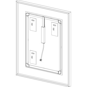 фото Зеркало в багетной раме поворотное evoform ledside со светильником 18 w 60x75 см (by 2201)