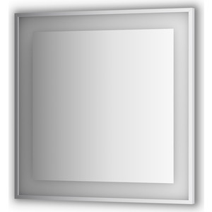 фото Зеркало в багетной раме поворотное evoform ledside со светильником 26,5 w 90x90 см (by 2211)