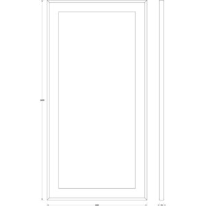 фото Зеркало в багетной раме поворотное evoform ledside со светильником 38 w 80x160 см (by 2216)