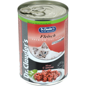 

Консервы Dr.Clauder's Meat in Delicate Sauce с мясом кусочки в соусе для кошек 415г, Meat in Delicate Sauce с мясом кусочки в соусе для кошек 415г