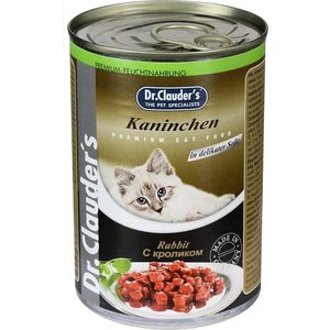 

Консервы Dr.Clauder's Rabbit in Delicate Sauce с кроликом кусочки в соусе для кошек 415г, Rabbit in Delicate Sauce с кроликом кусочки в соусе для кошек 415г