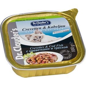 

Консервы Dr.Clauder's Crevettes & Cod Fish in Sauce с креветками и треской кусочки в соусе для кошек 100г, Crevettes & Cod Fish in Sauce с креветками и треской кусочки в соусе для кошек 100г