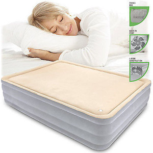 фото Надувная кровать bestway 67486 foamtop comfort raised airbed(queen) 203х152х46см со встроенным насосом,мягкий верх