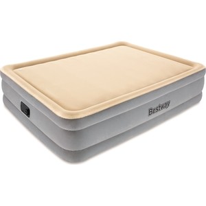 фото Надувная кровать bestway 67486 foamtop comfort raised airbed(queen) 203х152х46см со встроенным насосом,мягкий верх