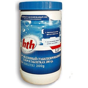 Медленный стабилизированный хлор HTH C800501H2 в таблетках по 200гр. 1,2кг