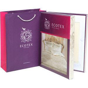 фото Комплект постельного белья ecotex евро, сатин-жаккард, джульетта (4670016951298)