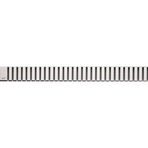 Решетка AlcaPlast Line нержавеющая сталь глянцевая (LINE-1150L) декоративная напольная керамическая раковина santi line
