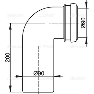 Отвод для унитаза AlcaPlast комплект 90/90 (M908)