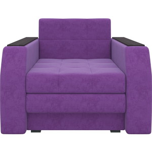 Кресло-кровать Мебелико Атлант микровельвет фиолетовый