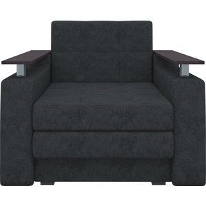 Кресло-кровать Мебелико Комфорт микровельвет черный