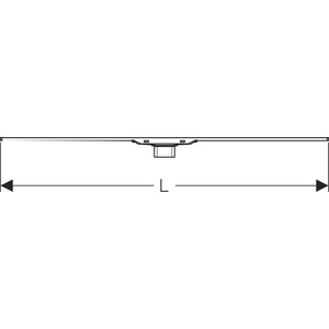 Душевая решетка Geberit CleanLine 20 для лотка, 30-130 см, черная/нержавеющая сталь (154.451.00.1)