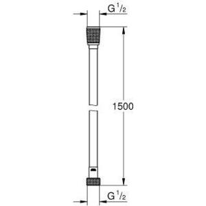 Душевой шланг Grohe Silverflex Longlife 150 см, ПВХ, усиленный, хром (26346000)