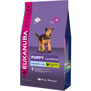 

Сухой корм Eukanuba Puppy Large Breed with Chicken с курицей для щенков крупных пород 3кг, Puppy Large Breed with Chicken с курицей для щенков крупных пород 3кг